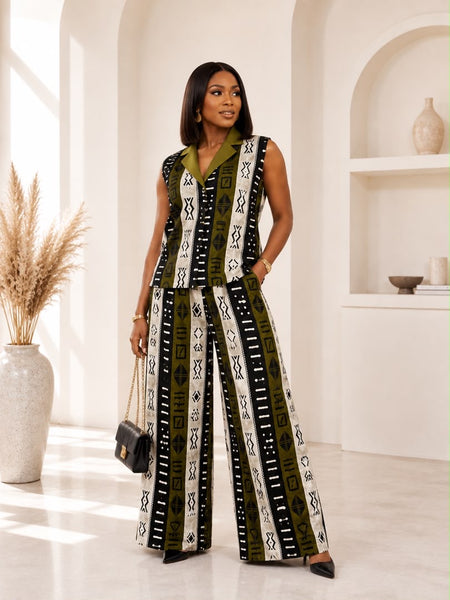 T-Baj Ankara 2-Piece Pant Set