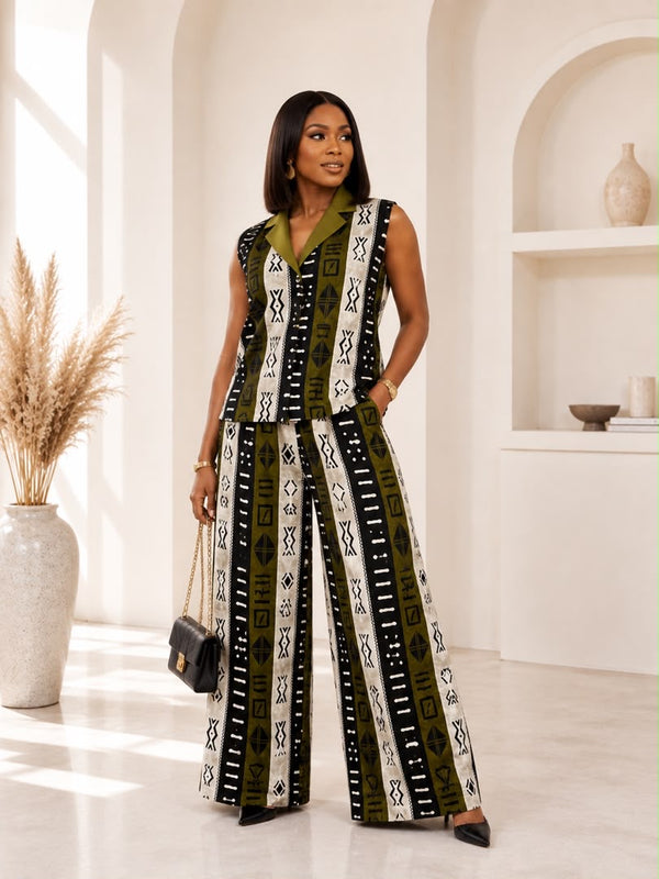 T-Baj Ankara 2-Piece Pant Set
