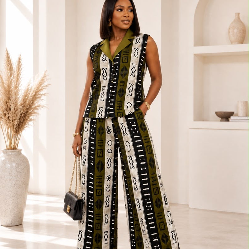 T-Baj Ankara 2-Piece Pant Set