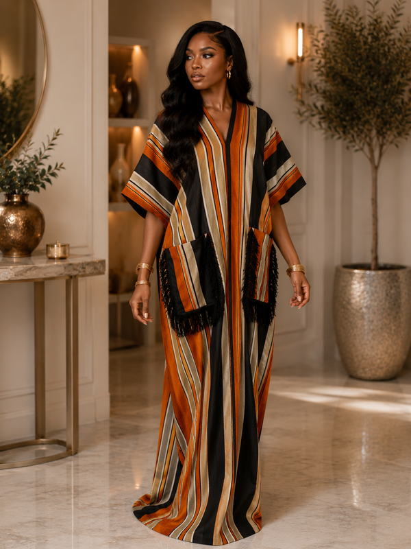 Bev Aso-Oke Boubou Kaftan
