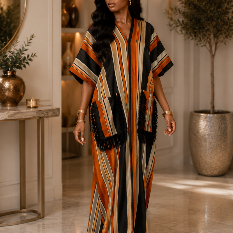 Bev Aso-Oke Boubou Kaftan