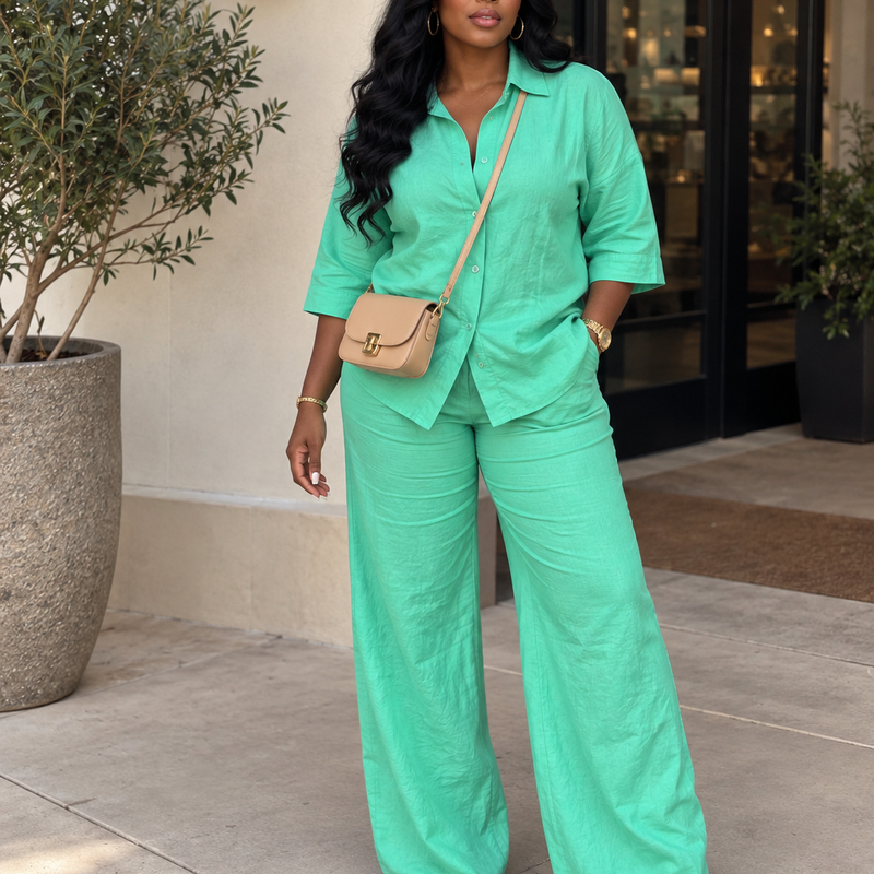 CARLINE LINEN 2-PIECE SET