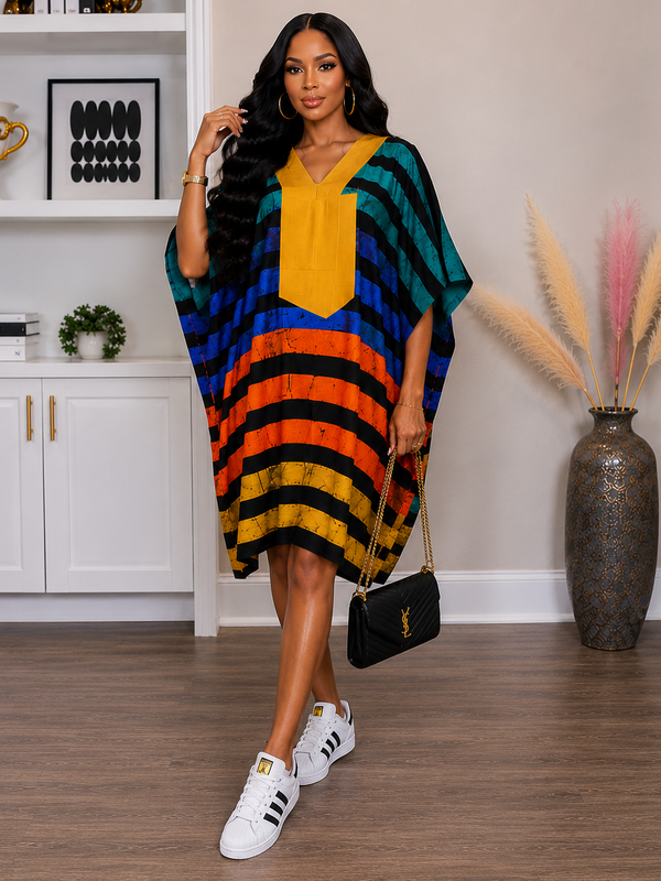 FADE ANKARA MIDI BOUBOU KAFTAN