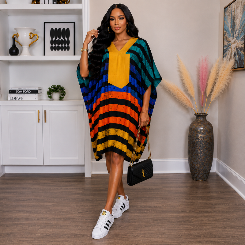 FADE ANKARA MIDI BOUBOU KAFTAN