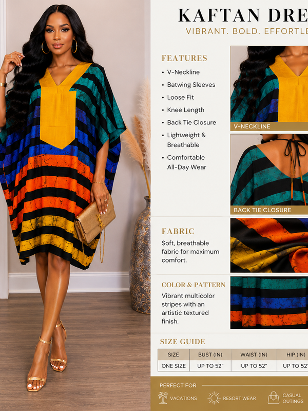 FADE ANKARA MIDI BOUBOU KAFTAN