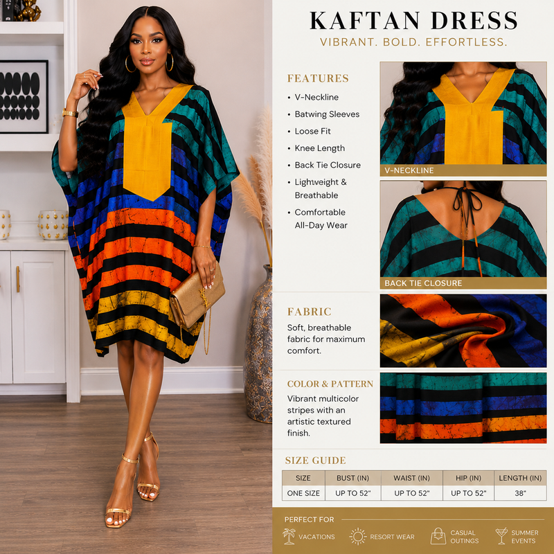 FADE ANKARA MIDI BOUBOU KAFTAN