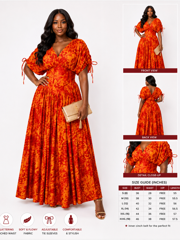 Ife Luxe Flow Adire Dress – Handcrafted African Maxi Gown | Aso Élan