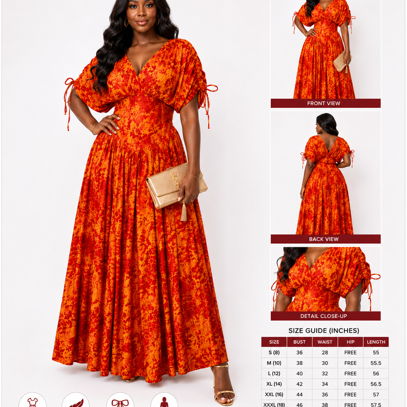 Ife Luxe Flow Adire Dress – Handcrafted African Maxi Gown | Aso Élan