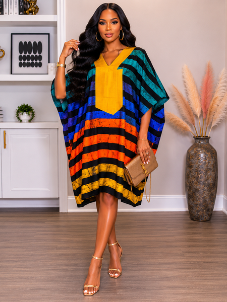 FADE ANKARA MIDI BOUBOU KAFTAN