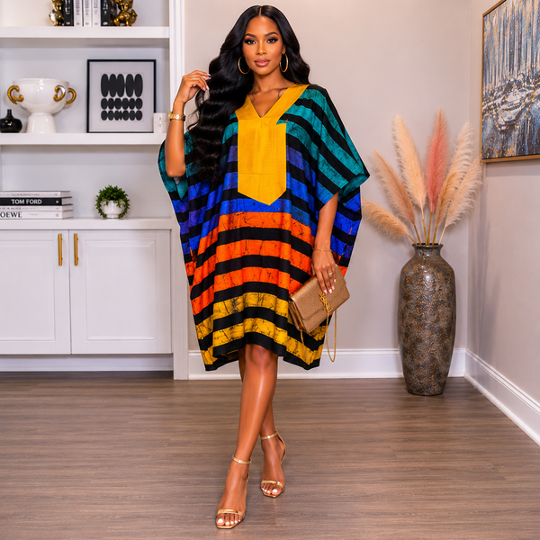 FADE ANKARA MIDI BOUBOU KAFTAN