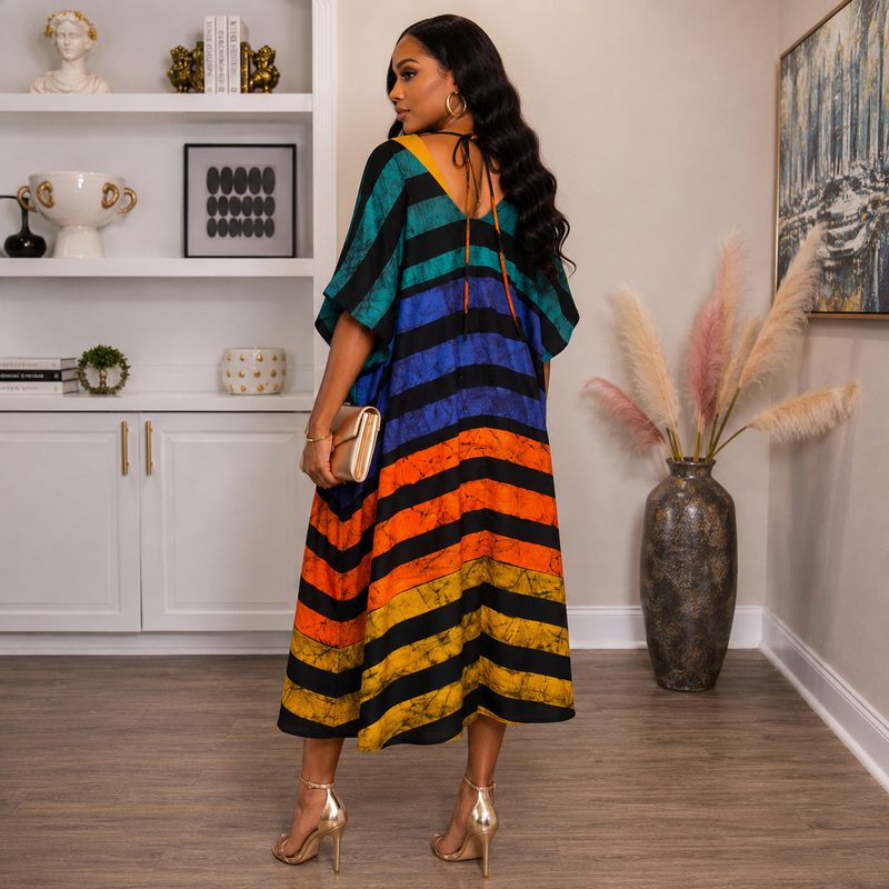 FADE ANKARA MIDI BOUBOU KAFTAN