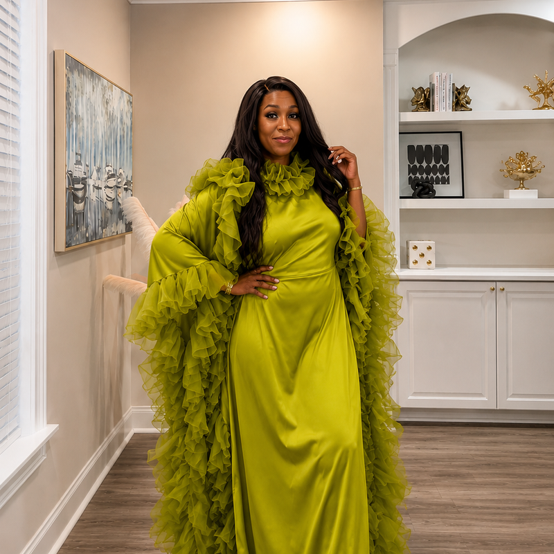Ruby Luxe Silk Kaftan – Luxury Oversized Silk Resort wear & Loungewear