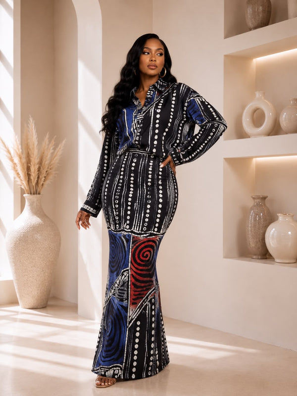 Banke Adire 2-Piece skirt set