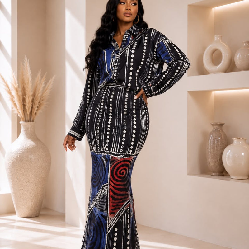 Banke Adire 2-Piece skirt set