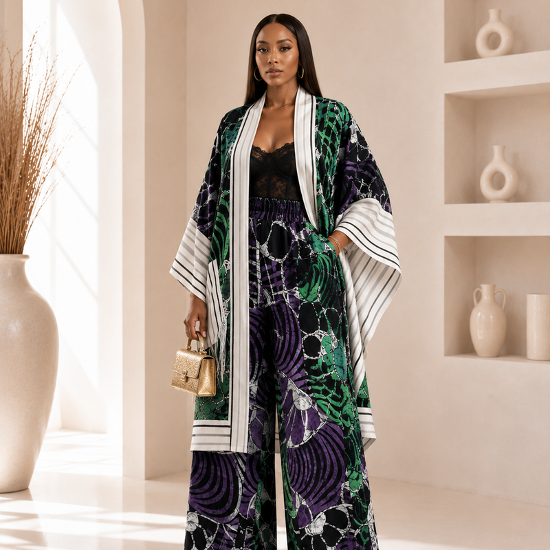 Oriki Ashoke & Adire 2-piece pant set