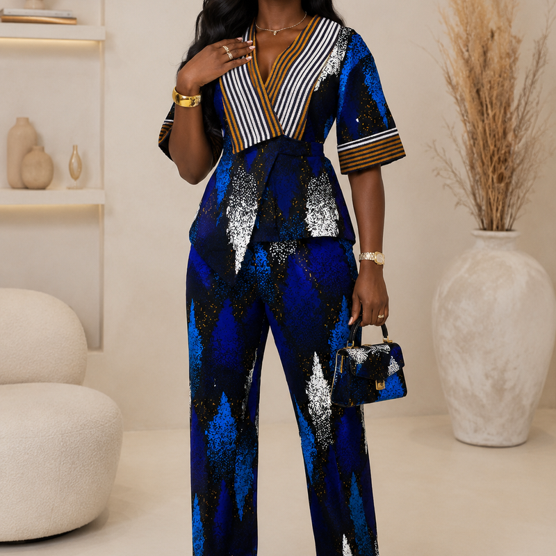 Yemi Ankara x Ashoke 2-Piece Pant Set