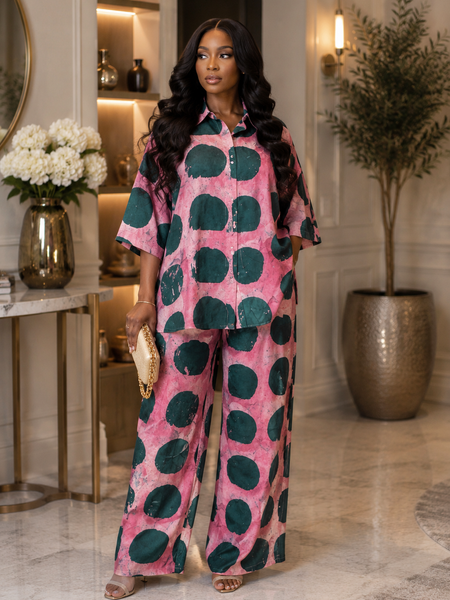 Simdi Ankara Print Two-Piece Matching Set – Luxury African Fashion