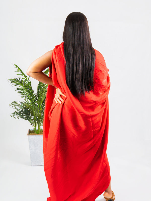 NKEM DRAPED LUXE BOUBOU DRESS