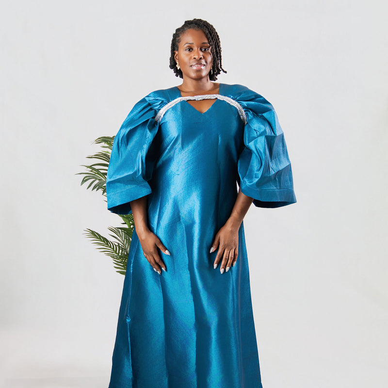 Amina Luxe Boubou Gown – Elegant African Kaftan Dress | Aso Élan