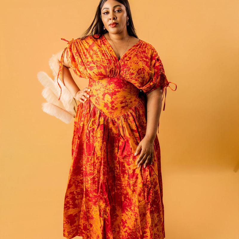 Ife Luxe Flow Adire Dress – Handcrafted African Maxi Gown | Aso Élan