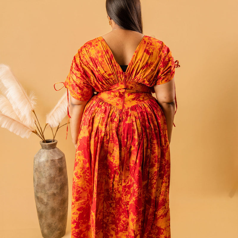 Ife Luxe Flow Adire Dress – Handcrafted African Maxi Gown | Aso Élan