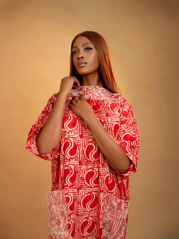 KOME ADIRE BOUBOU DRESS Aso Elan