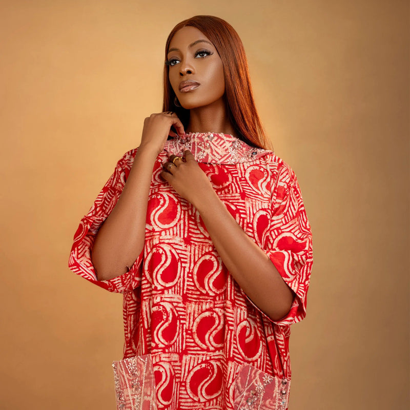 KOME ADIRE BOUBOU DRESS Aso Elan