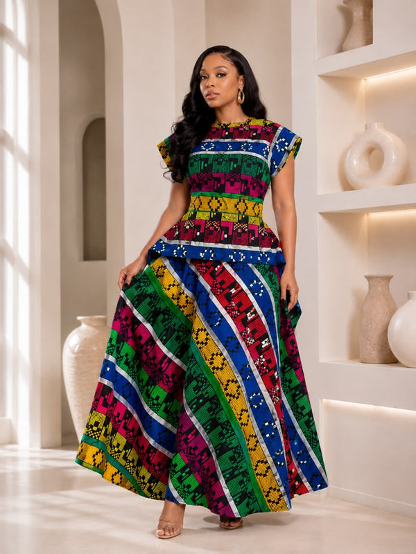 Fifi Ankara 2-Piece Skirt Set