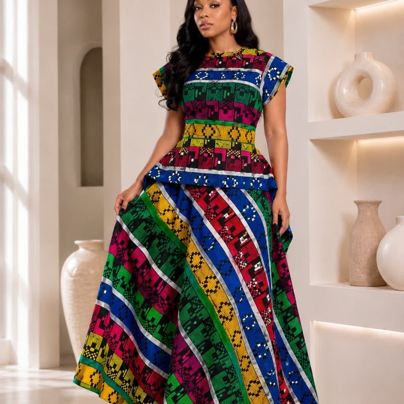 Fifi Ankara 2-Piece Skirt Set
