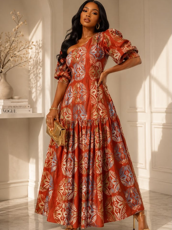Zeena Adire Cotton Midi Dress