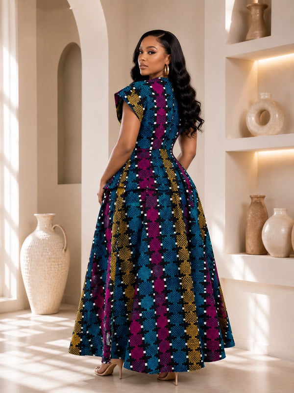 Adanna Ankara 2-Piece Tiered Skirt & Top Set