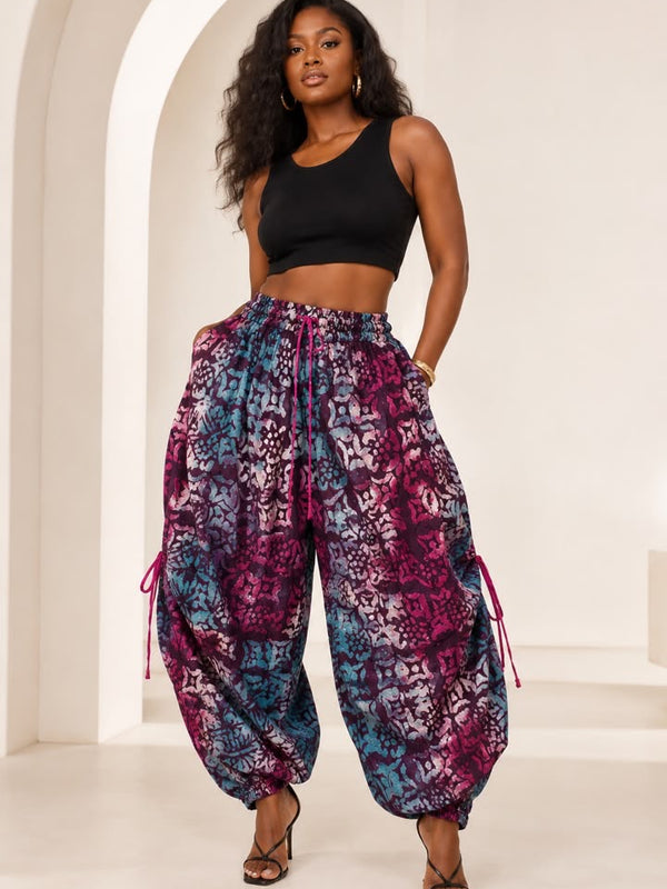 Sharita Drawstring Wide-Leg Pants
