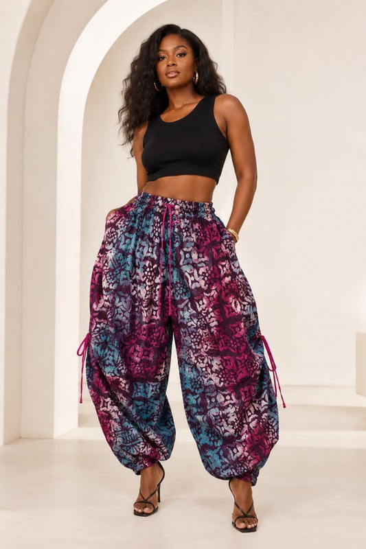 Sharita Drawstring Wide-Leg Pants