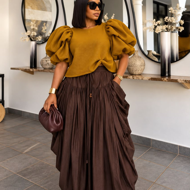 Assumpta Voluminous Sleeve Top