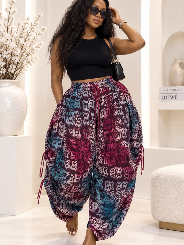 Sharita Drawstring Wide-Leg Pants