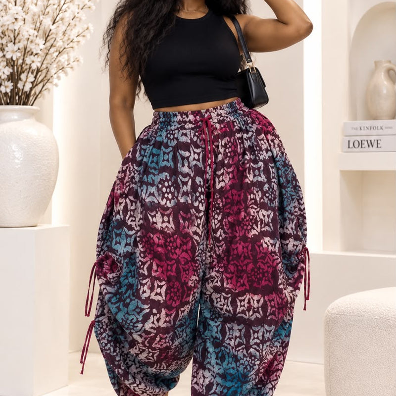 Sharita Drawstring Wide-Leg Pants
