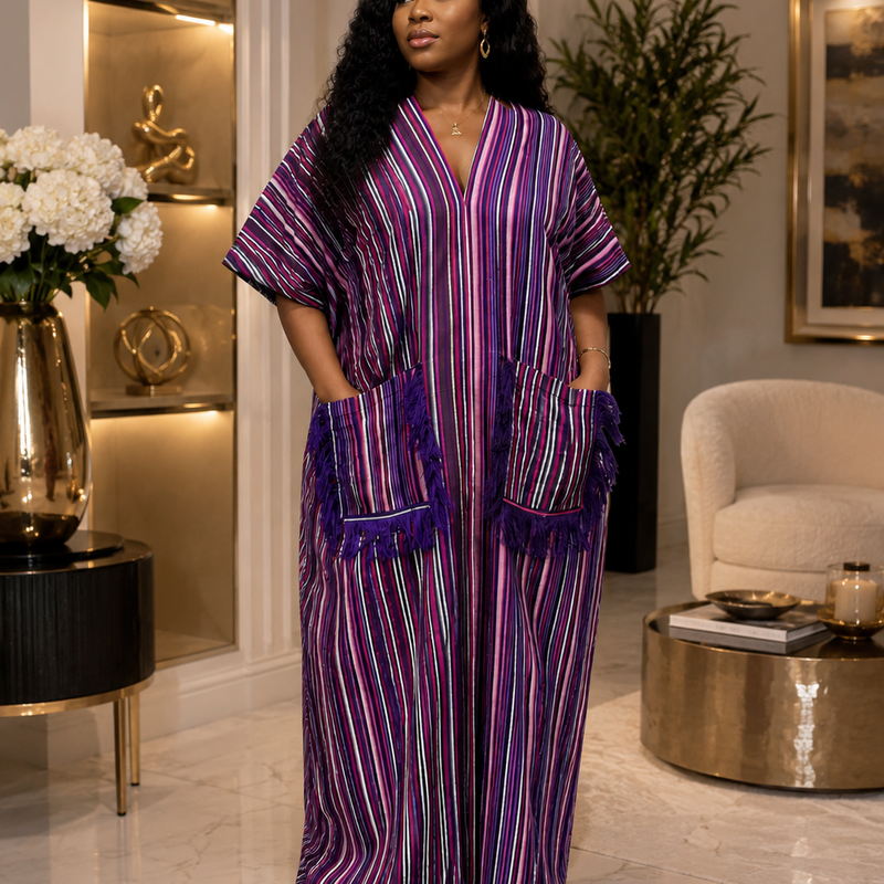 Bev Aso-Oke Boubou Kaftan