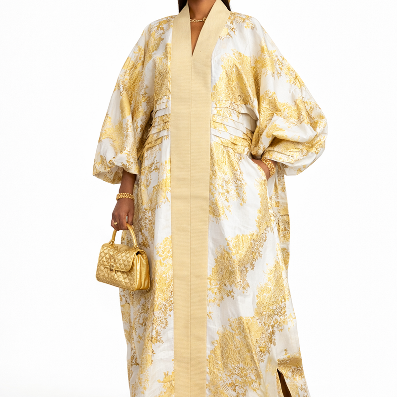 LEBA Damax Boubou Kaftan – Luxury African Maxi Dress | Elegant Statement Kaftan for Women