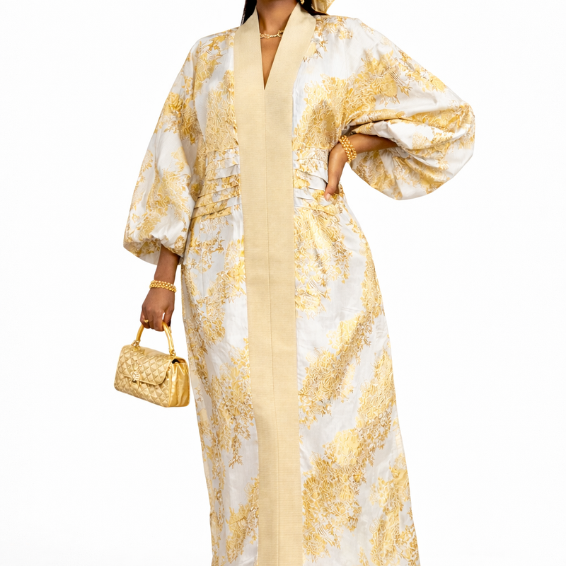 LEBA Damax Boubou Kaftan – Luxury African Maxi Dress | Elegant Statement Kaftan for Women