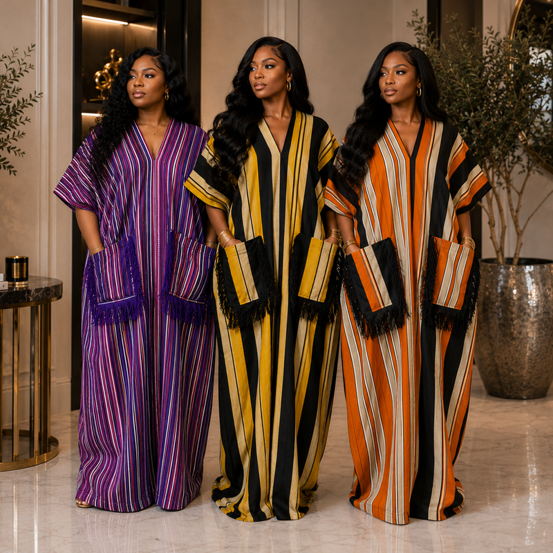 Bev Aso-Oke Boubou Kaftan