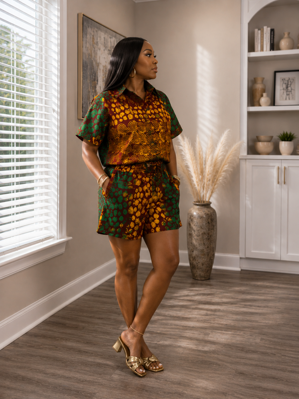 Rushka Adire 2-Piece Short Set