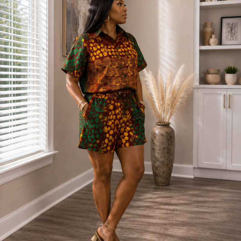 Rushka Adire 2-Piece Short Set
