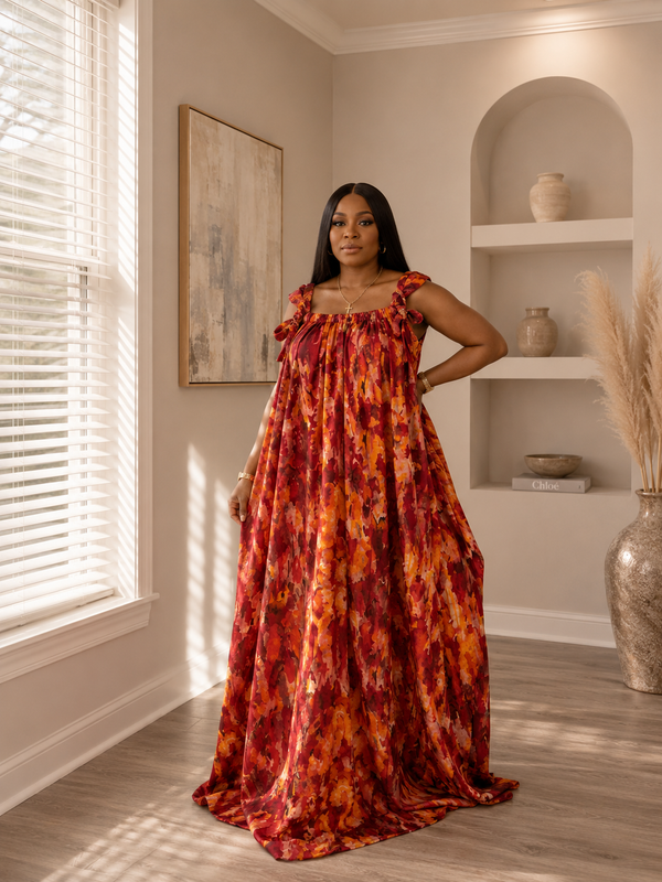 Marushka Adire Flowy Dress