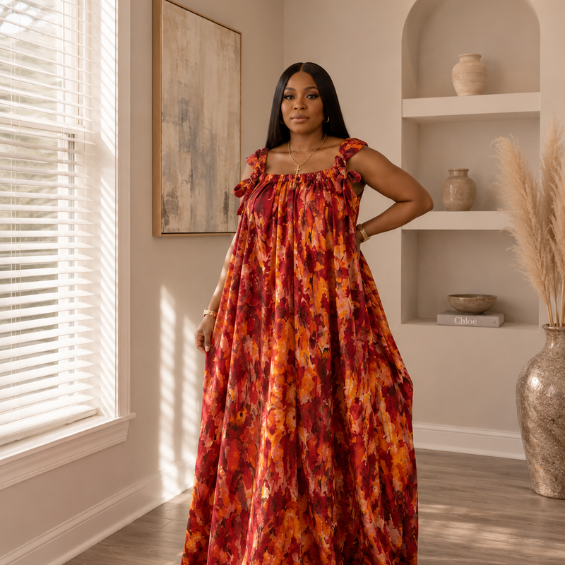 Marushka Adire Flowy Dress