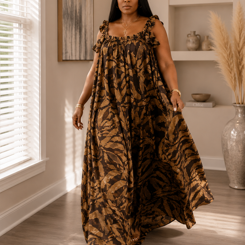 Marushka Adire Flowy Dress