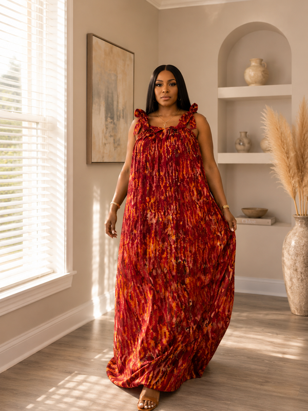 Marushka Adire Flowy Dress