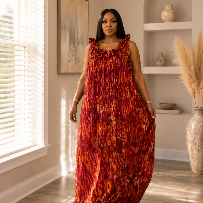 Marushka Adire Flowy Dress