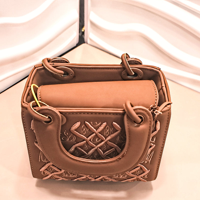 EMBROIDERED MINI TOTE BAG