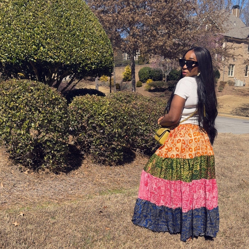 Lamba Adire Patch skirt