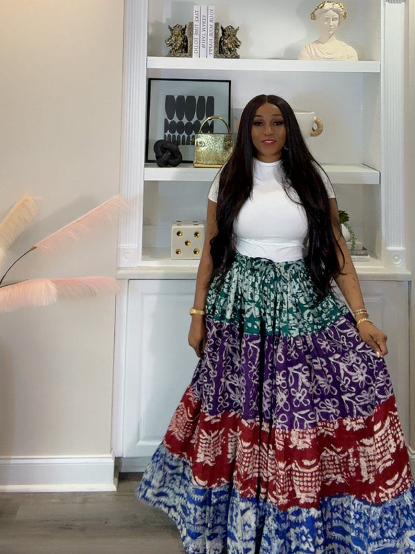 Lamba Adire Patch skirt